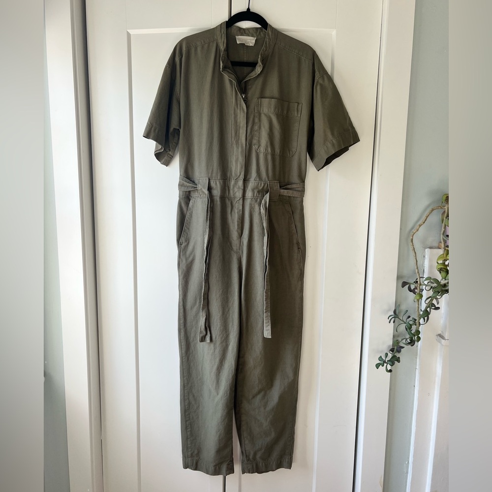 Everlane The Fatigue Short-Sleeve Jumpsuit - Kalamata
